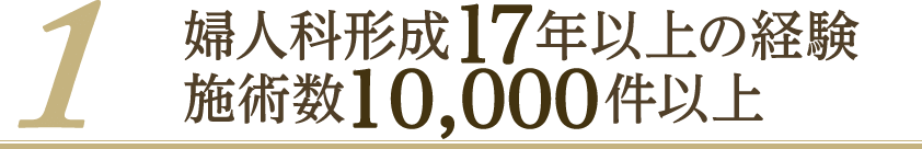 婦人科形成12年の実績・経験