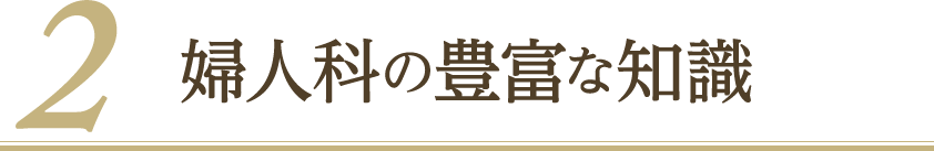 婦人科の豊富な知識